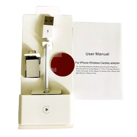 NEW!! Apple Wireless CarPlay Adapter Dongle USB iPhone IOS Car Navigation Player - Picture 4 of 13